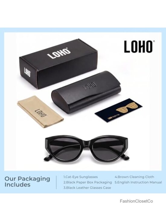 Retro Oval Acetate Cat Eye Sunglasses for Women UV400 Protection main image 4